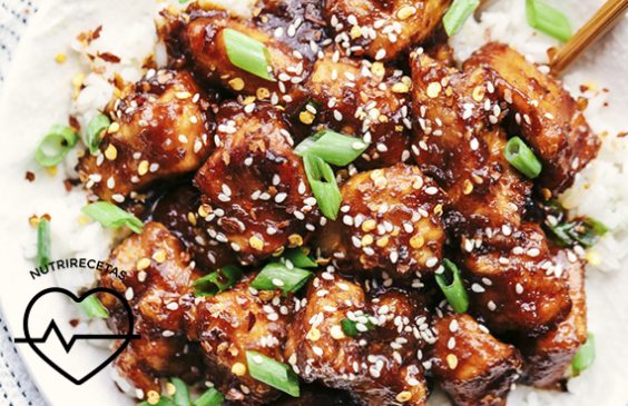 Pollo con salsa teriyaki