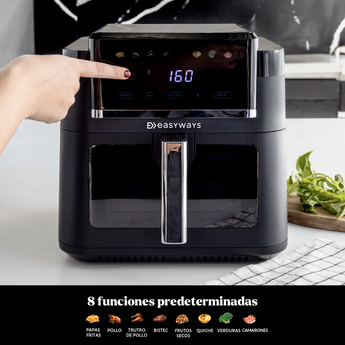 Freidora de Aire Air Fryer XL Prime 7,5 L con visor EasyWays