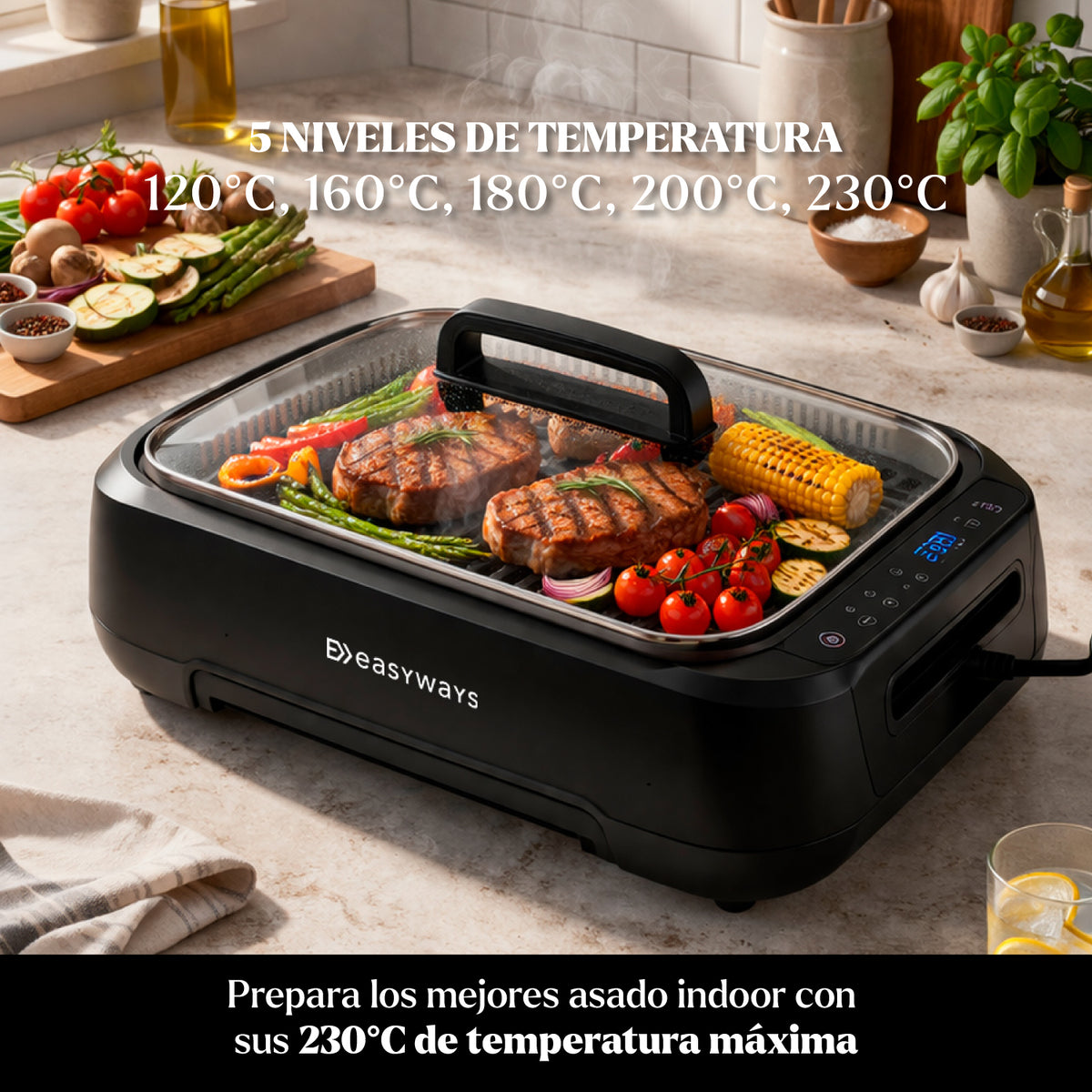Parrilla Eléctrica Smokeless Grill Master EasyWays