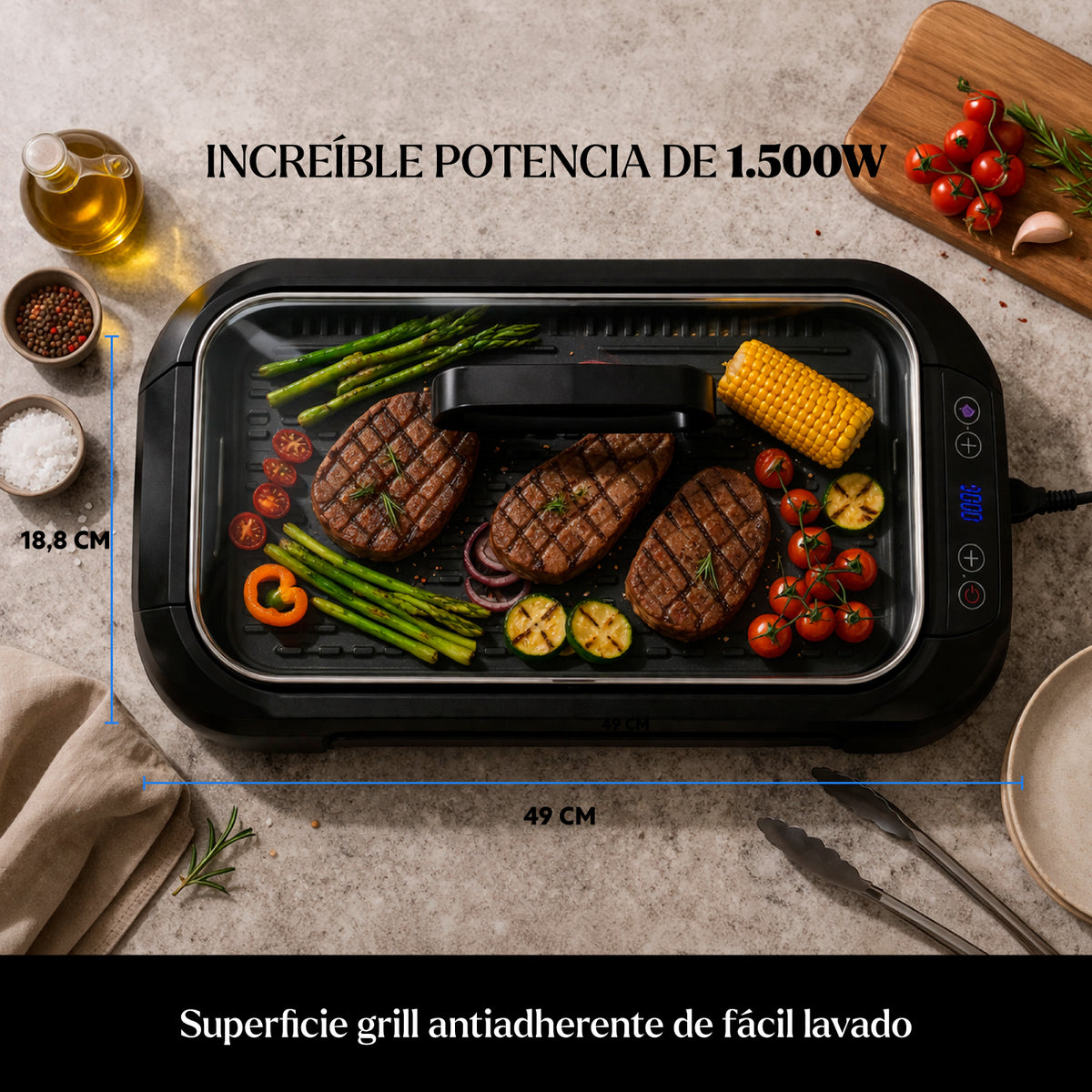 Parrilla Eléctrica Smokeless Grill Master EasyWays