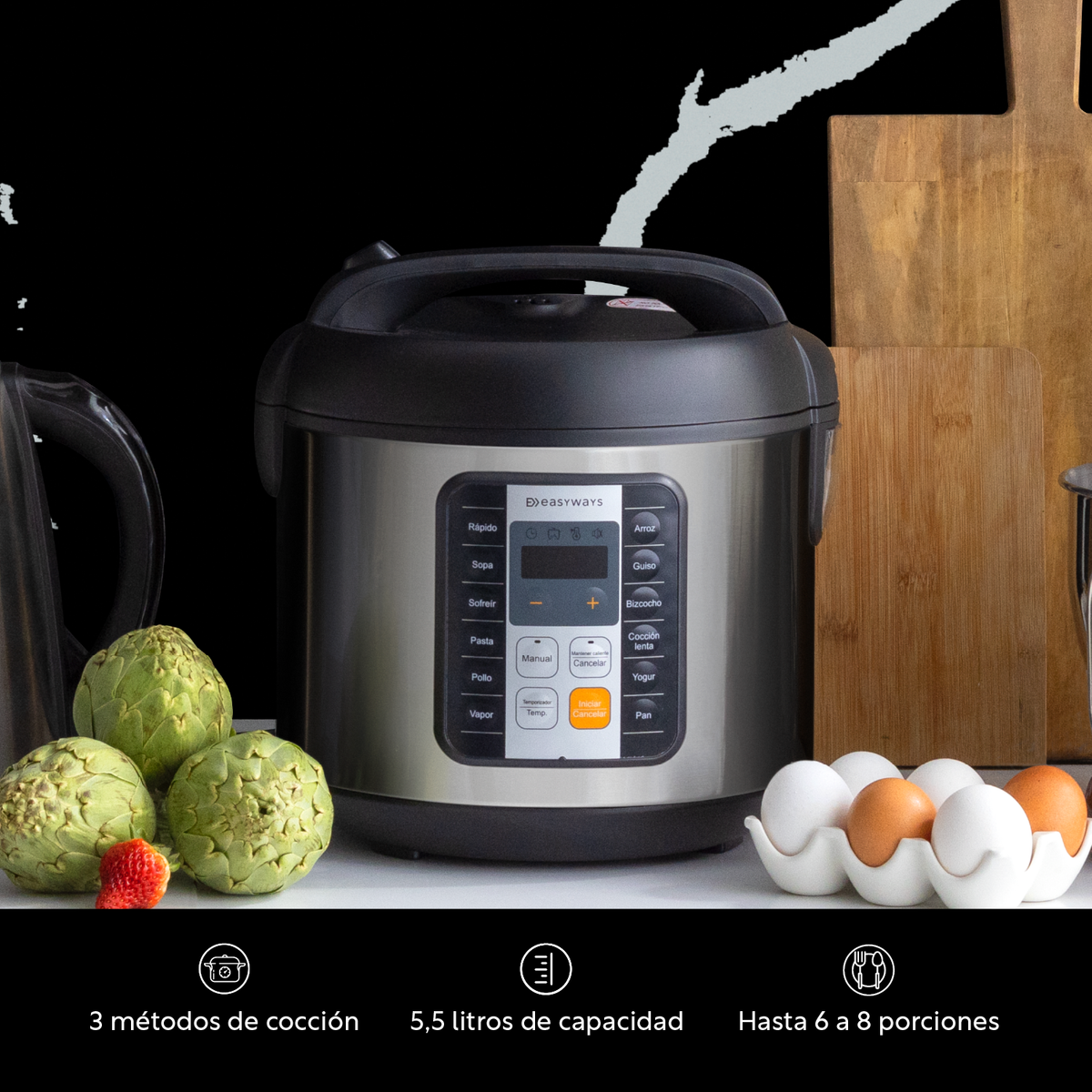 Olla Eléctrica Multifuncional MultiCooker Pro 5,5 L EasyWays