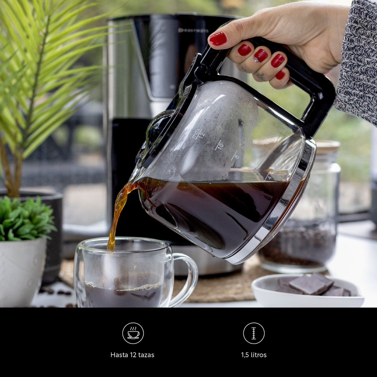 Cafetera de Filtro Goteo Sicilia 12 Tazas EasyWays