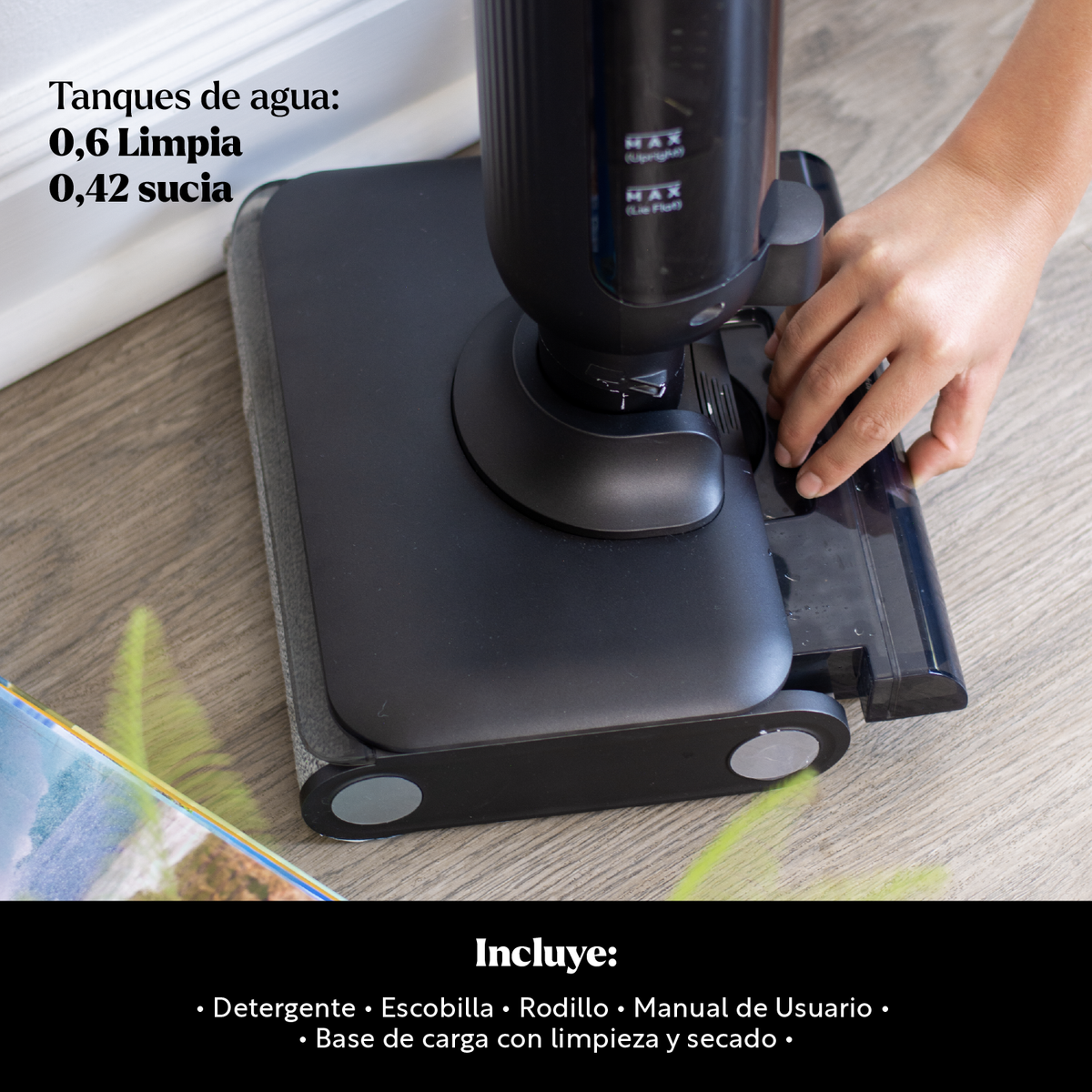 Aspiradora Vertical Inalámbrica Trapea HydroSweep EasyWays