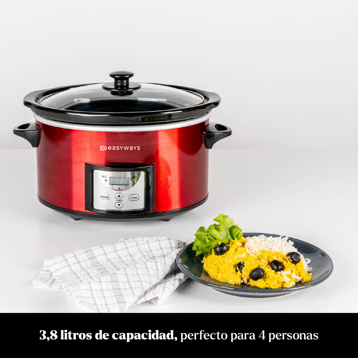 Olla Eléctrica Cocción Lenta Slow Pot Mini 3,8 L EasyWays