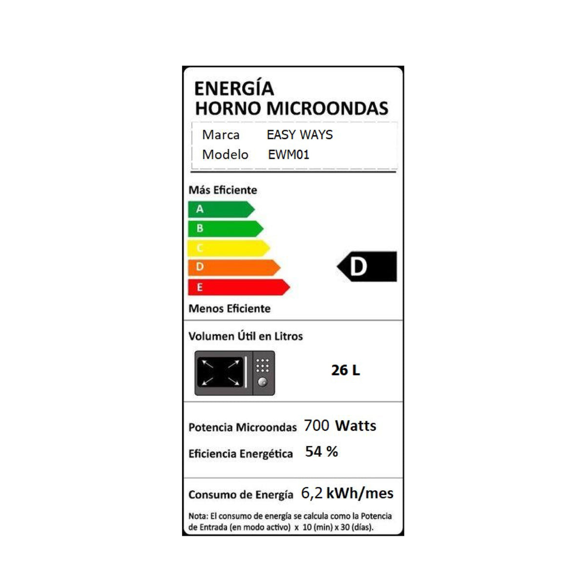 Microondas 26 Litros MaxPower EasyWays