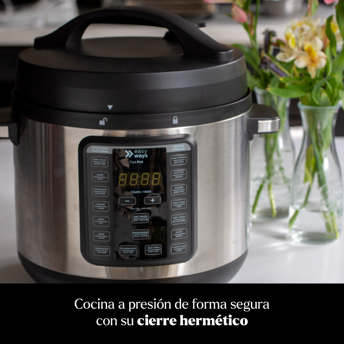 Olla Presión Multifuncional Fast Pot 7,6 L Ceramic+ EasyWays