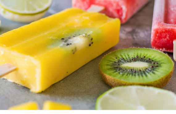Sorbete de mango y kiwi