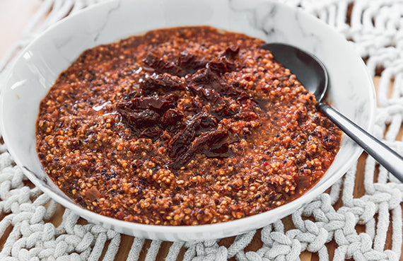 Quinoa atomatada a presión
