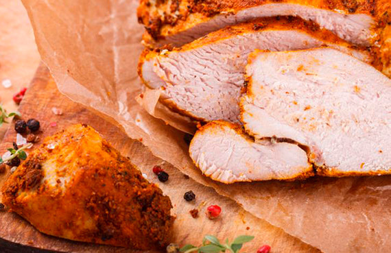 Pechuga de pavo a presión