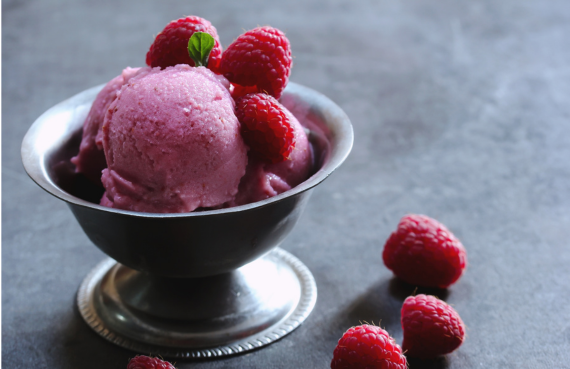 Helado de frambuesa