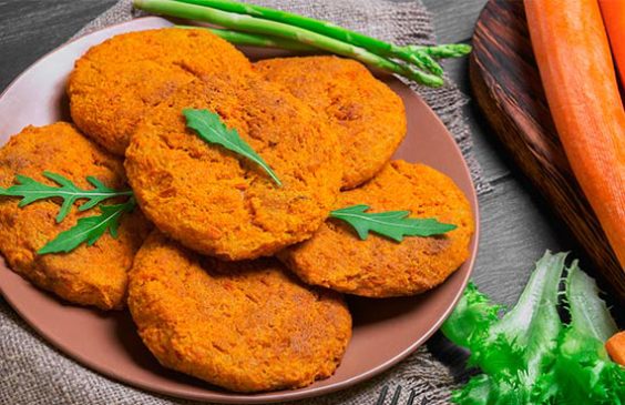 Hamburguesas de pulpa de zanahoria