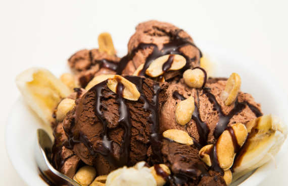 Helado de plátano y nutella