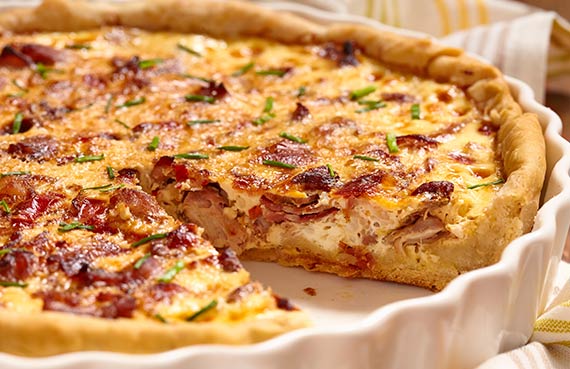 Quiche de queso y tocino