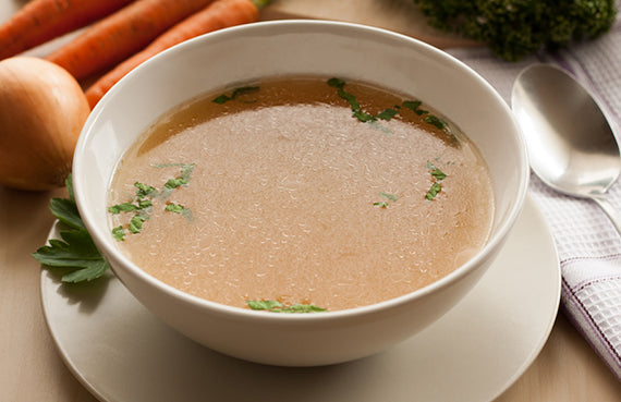 Caldo de carne a presión