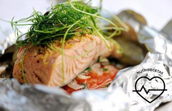 Papillote de salmón