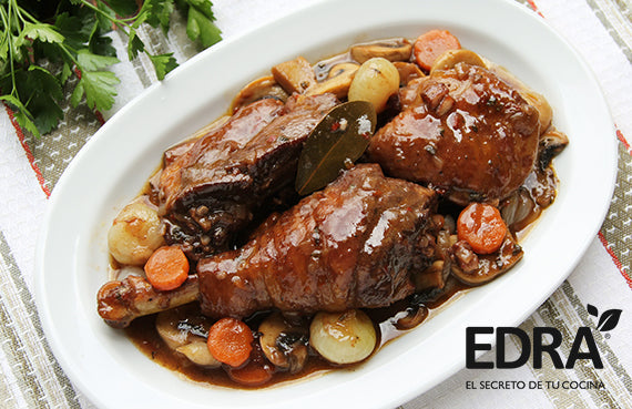 Pollo al vino tinto a presión Edra®