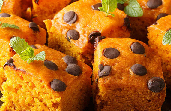 Bizcocho de naranja con chips de chocolate