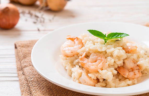 Risotto de camarones
