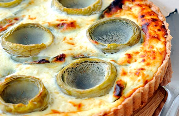 Quiche de alcachofas