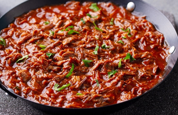 Carne Mechada con salsa de tomate