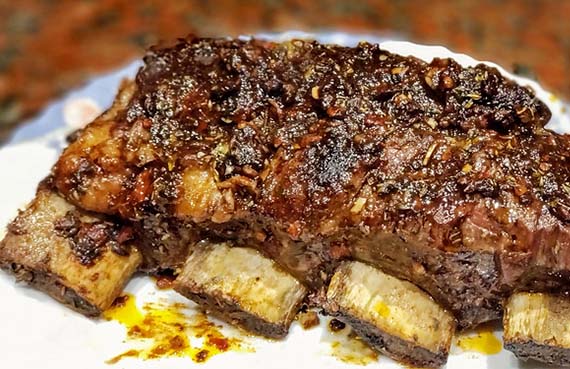 Asado de tira a la mostaza