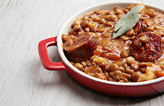Guiso de lentejas y chorizos