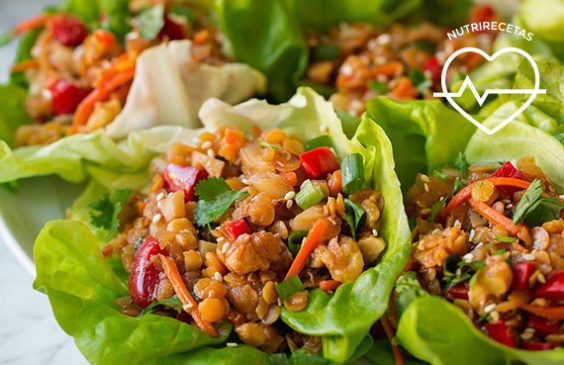 Wraps de lentejas rojas