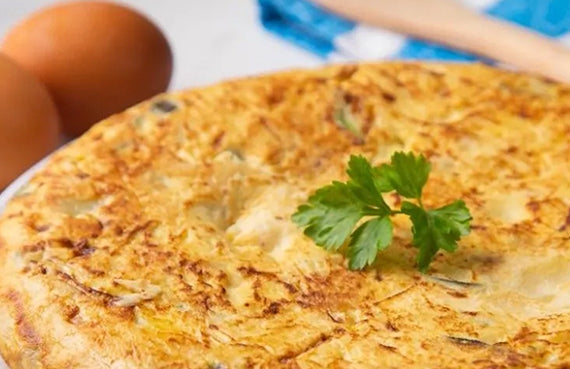 Tortilla de arroz y atún a presión