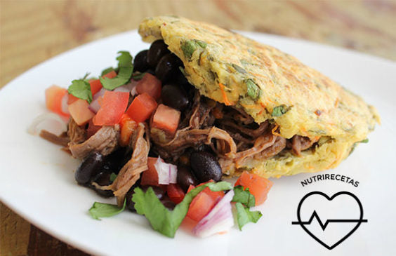 Arepas con zanahoria y cilantro