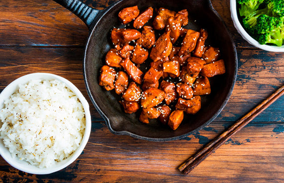Pollo teriyaki a presión