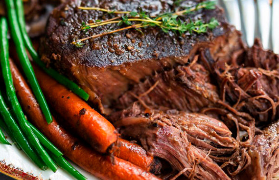 Carne mechada a presión