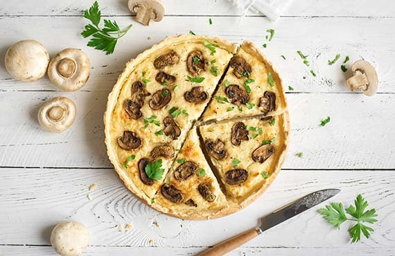Quiche de champiñones