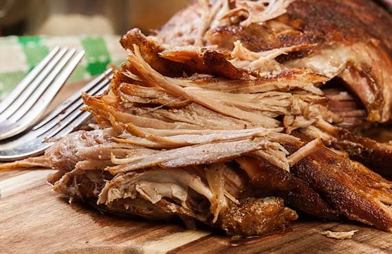 Pulled pork con bbq de piña