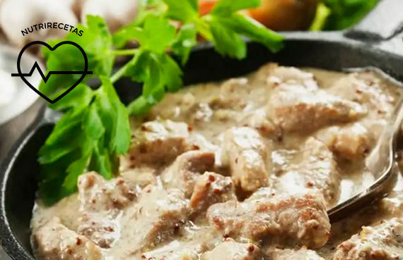 Filete de cerdo con salsa de cebolla