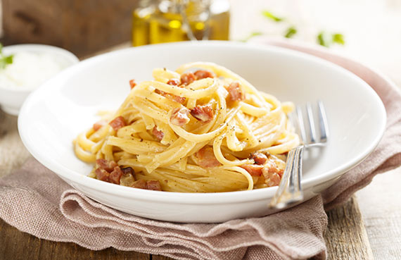 Pastas a la carbonara