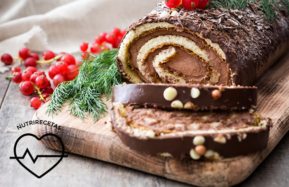 Tronco de castañas navideño