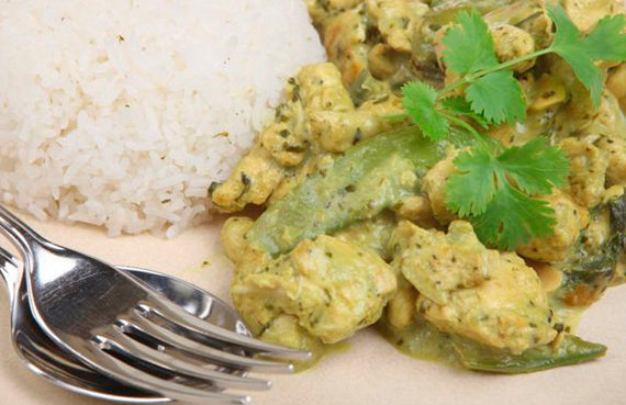 Pollo en salsa de cilantro