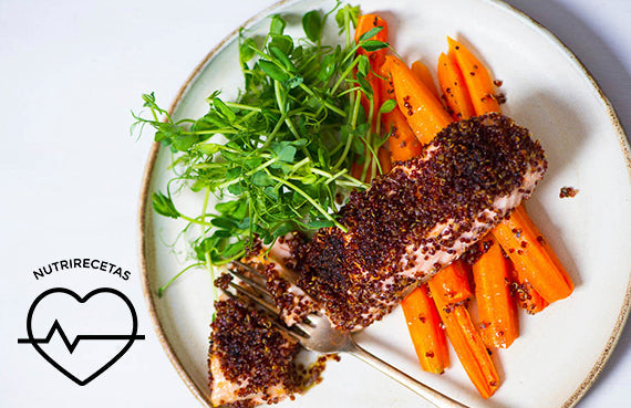 Tilapia en costra de quinoa
