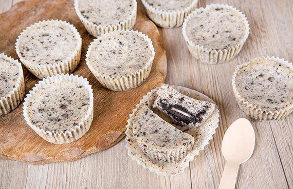 Mini cheesecakes de oreo