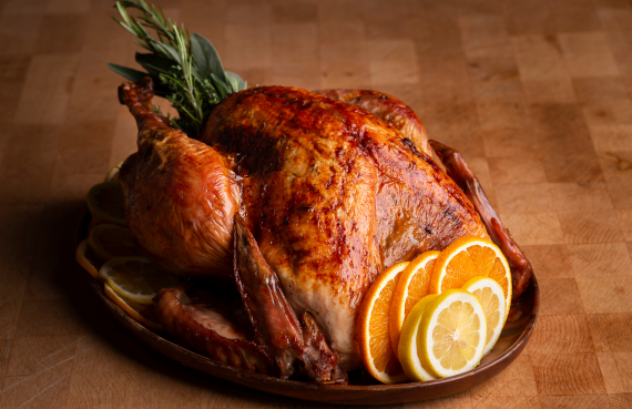Pavo navideño a la naranja
