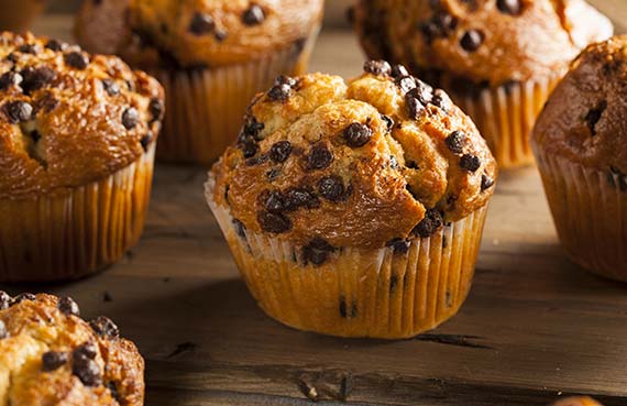 Magdalenas de chocolate y nueces