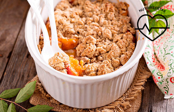 Crumble de durazno sin azúcar