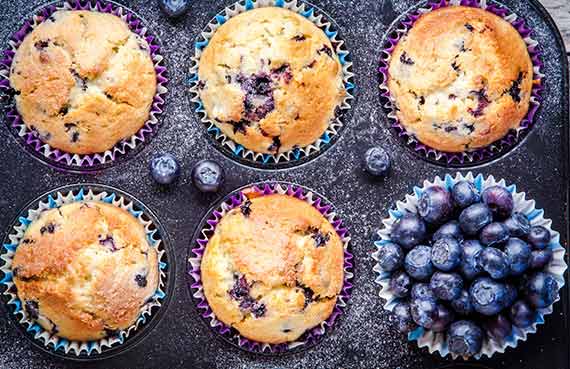 Muffins de arándanos