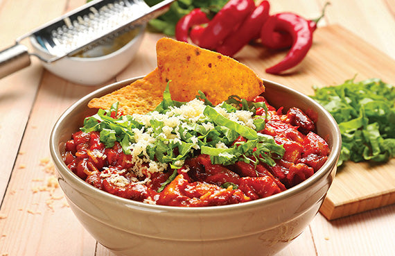Chile con carne de pavo
