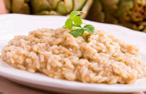 Risotto a las tres cebollas