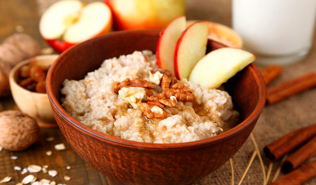 Porridge de avena y manzana