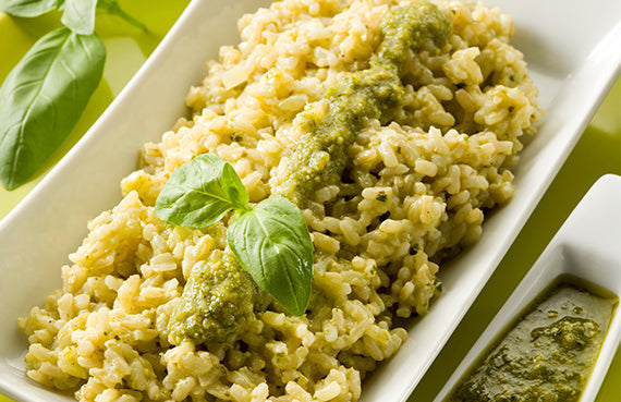 Risotto de albahaca