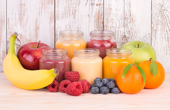 Papilla de frutas y yogur