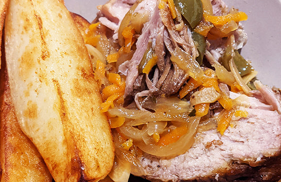Lomo de cerdo al jugo