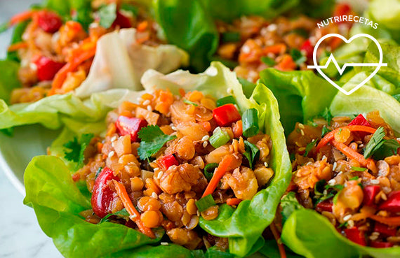 Wraps de lentejas rojas